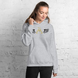 Sport Grey Unisex Hoodie With Gold-Black MM Iconic Logo