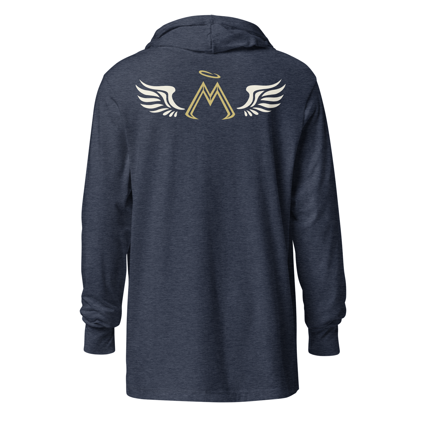 Navy Blue Hooded Long Sleeve Tee With Classic MM Iconic Logo