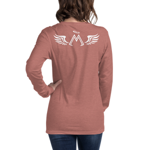 Mauve Long Sleeve Tee With White MM Iconic Logo