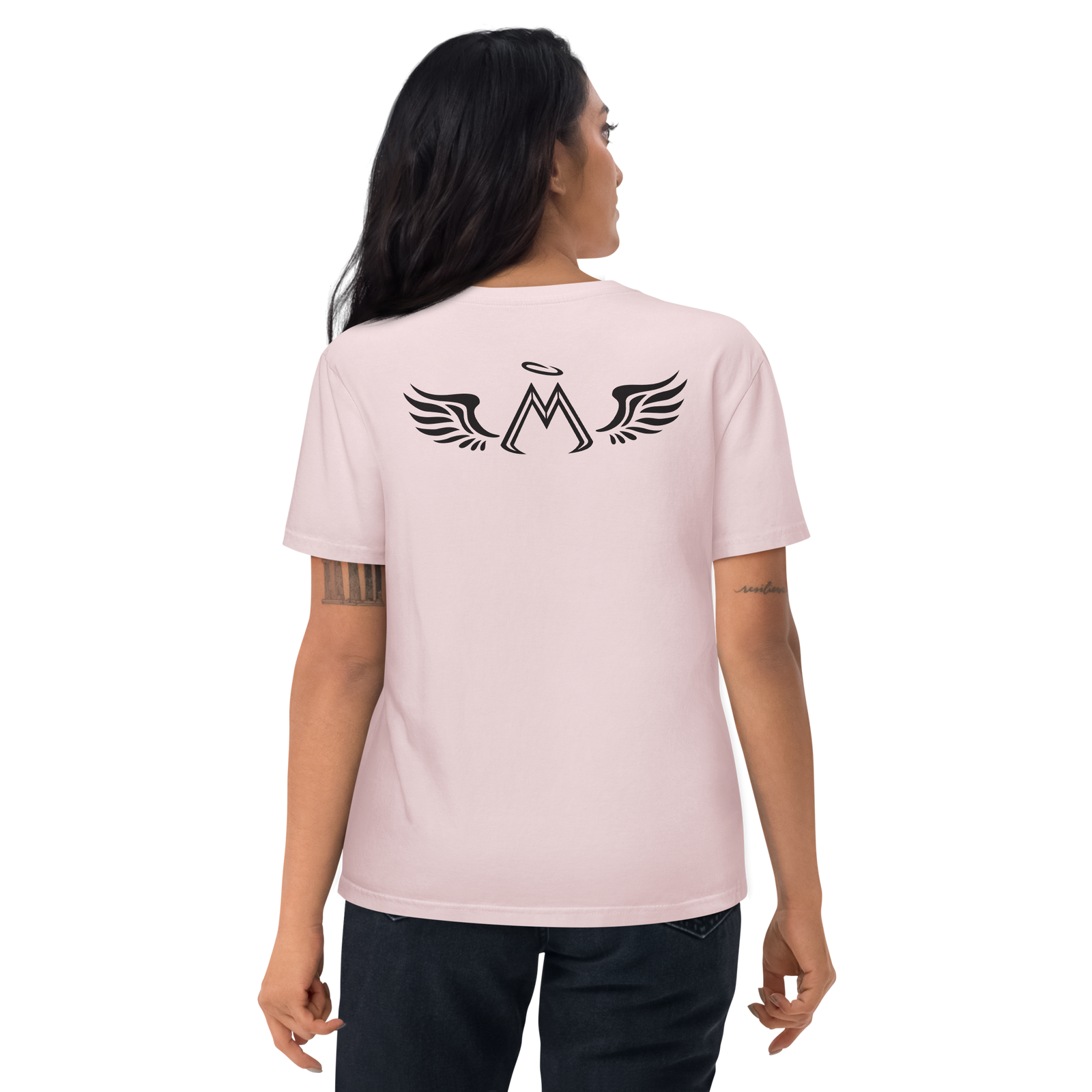 Cotton Pink Unisex Organic Cotton T-Shirt With Black MM Iconic Logo