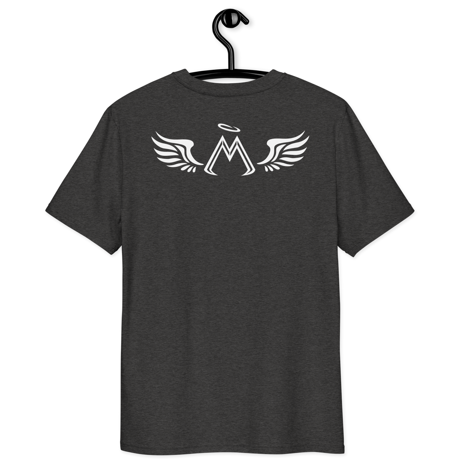 Dark Heather Grey Unisex Organic Cotton T-Shirt With White MM Iconic Logo