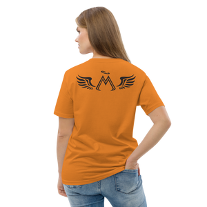 Orange Unisex Organic Cotton T-Shirt With Black MM Iconic Logo