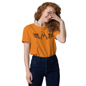 Orange Unisex Organic Cotton T-Shirt With Black MM Iconic Logo