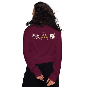 Burgundy Unisex Organic Raglan Sweatshirt With Classic MM Iconic Logo