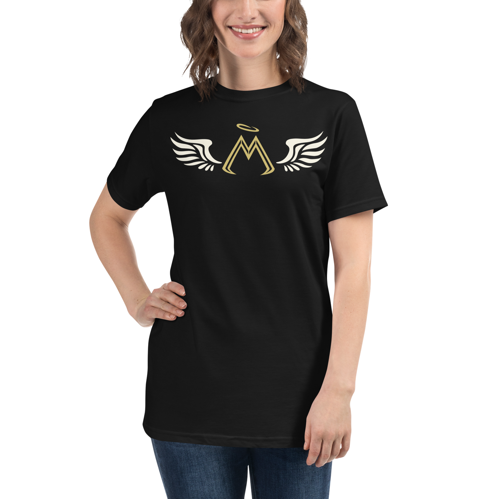 Black Unisex Organic T-Shirt With Classic MM Iconic Logo