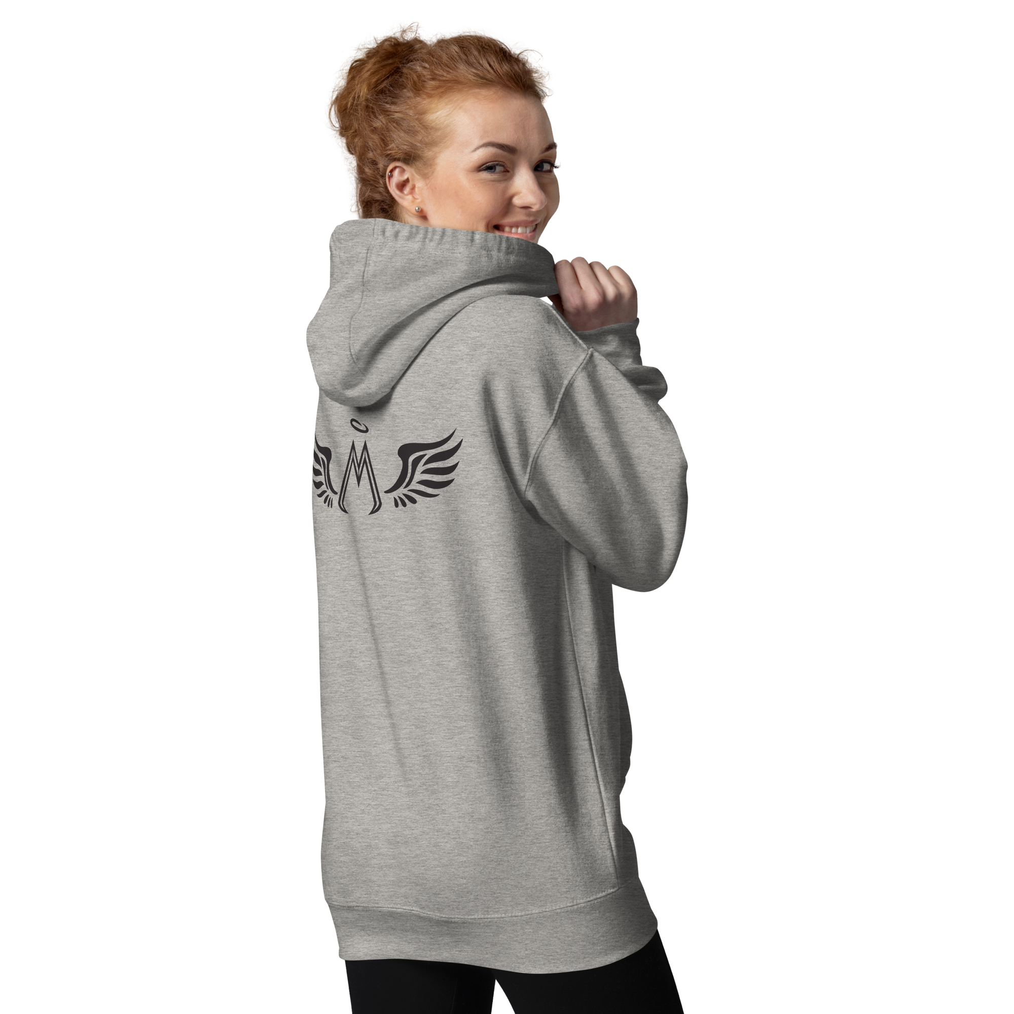 Carbon Grey Unisex Hoodie With Black MM Iconic Logo