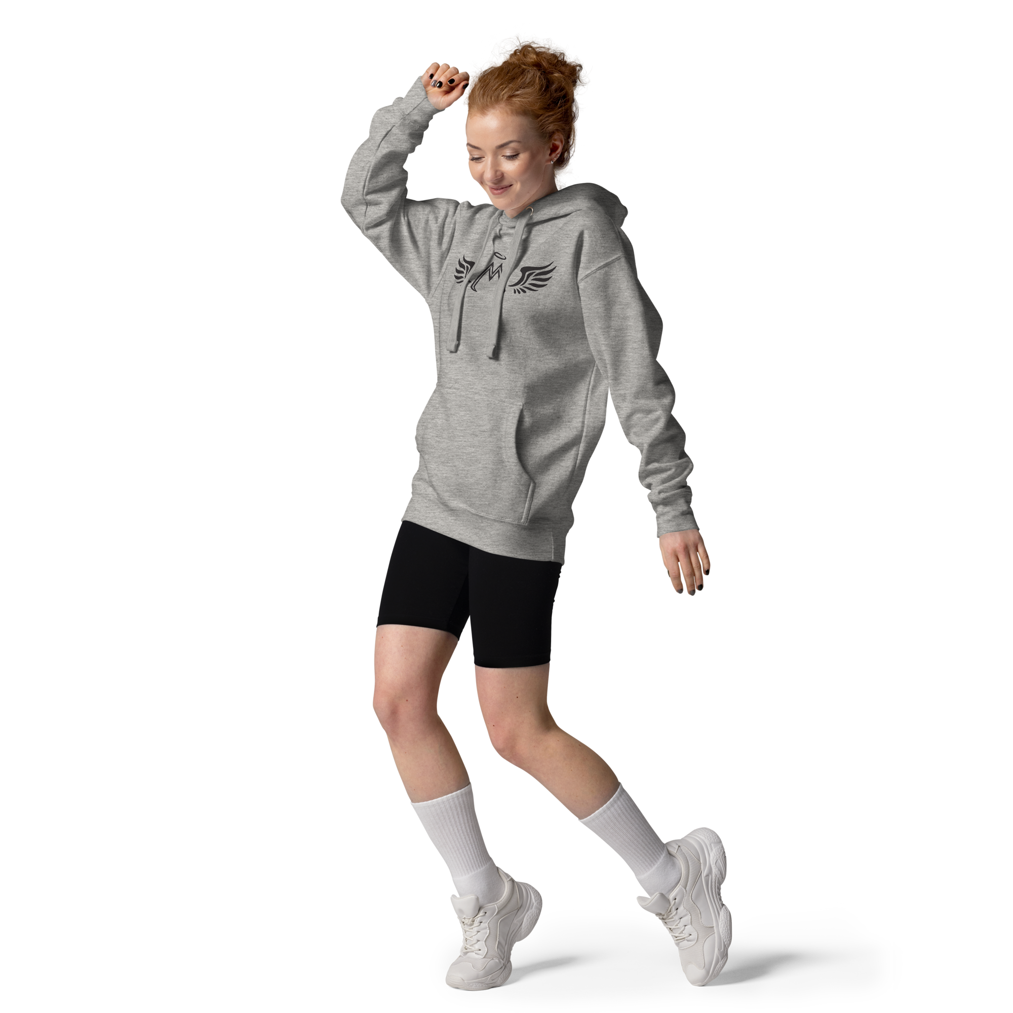 Carbon Grey Unisex Hoodie With Black MM Iconic Logo
