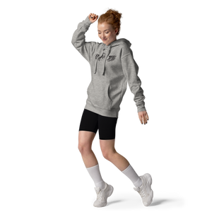 Carbon Grey Unisex Hoodie With Black MM Iconic Logo