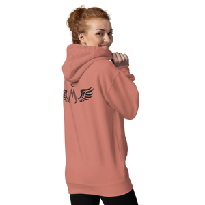 Dusty Rose Unisex Hoodie With Black MM Iconic Logo