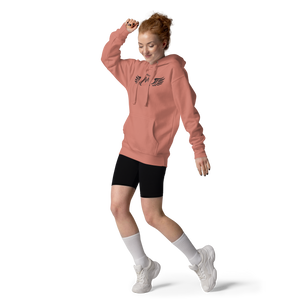 Dusty Rose Unisex Hoodie With Black MM Iconic Logo