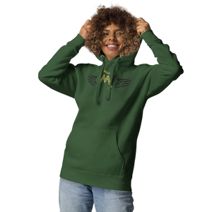 Forest Green Unisex Hoodie With Gold-Black MM Iconic Logo