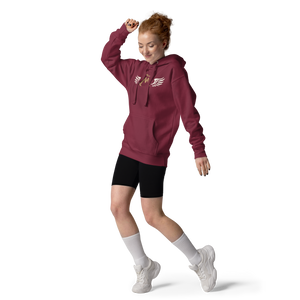 Maroon Unisex Hoodie With Classic MM Iconic Logo