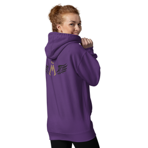 Purple Unisex Hoodie With Gold-Black MM Iconic Logo