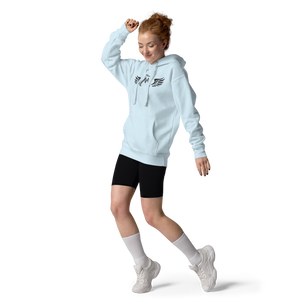 Sky Blue Unisex Hoodie With Black MM Iconic Logo