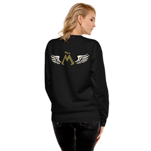 Black Unisex Premium Sweatshirt With Embroidered Classic MM Iconic Logo