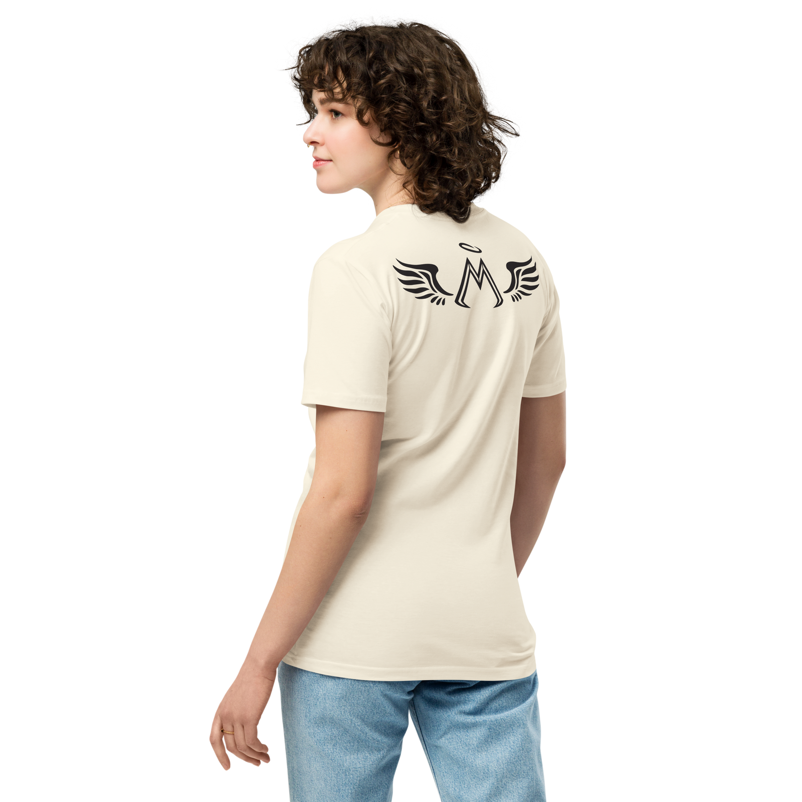 Tan Unisex Premium T-Shirt With Black MM Iconic Logo