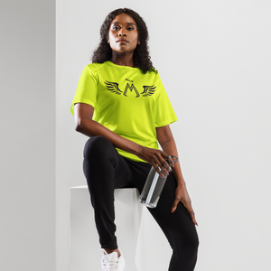 Neon Yellow Unisex Sports Jersey With Black MM Iconic Logo