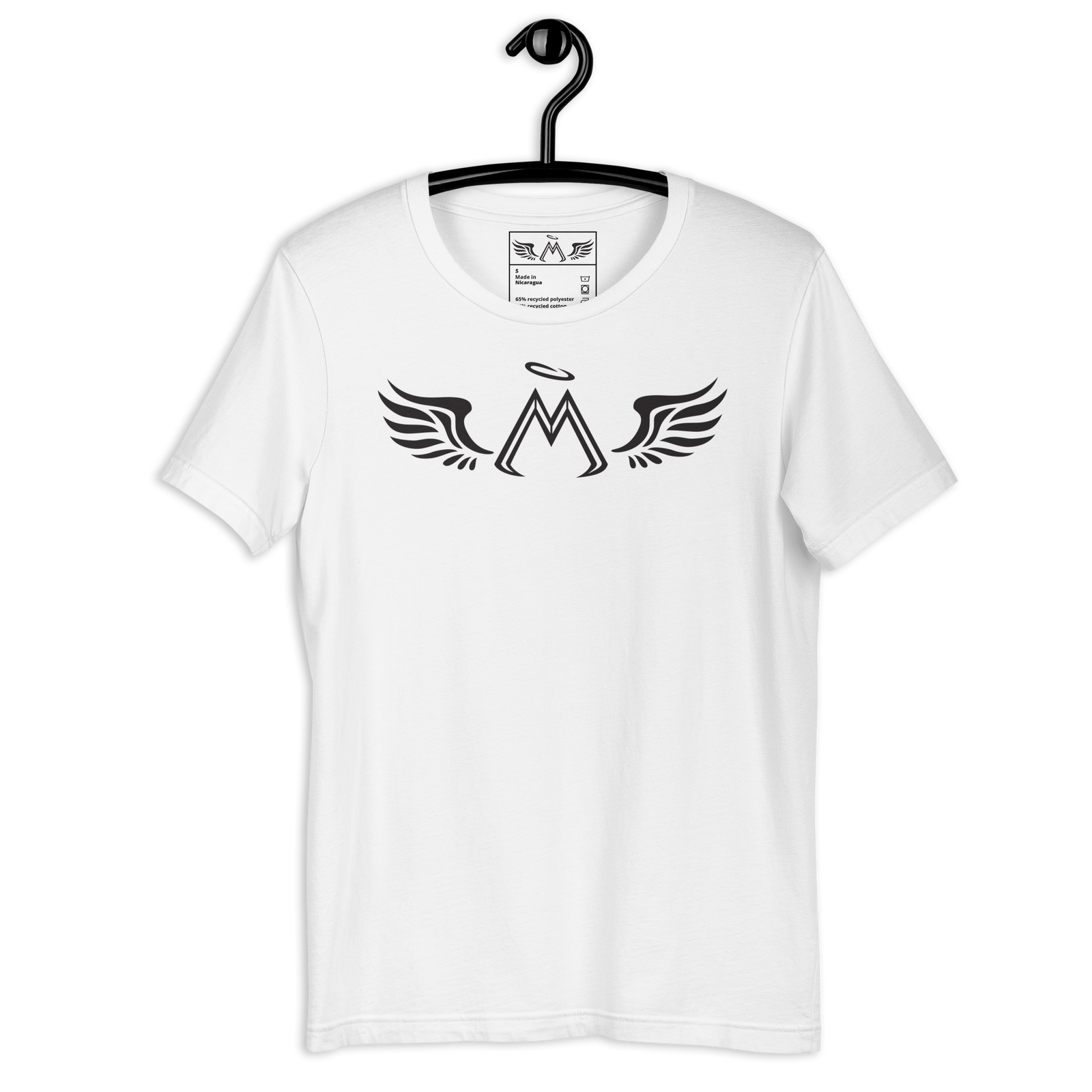 White Unisex Staple Eco T-Shirt With Black MM Iconic Logo