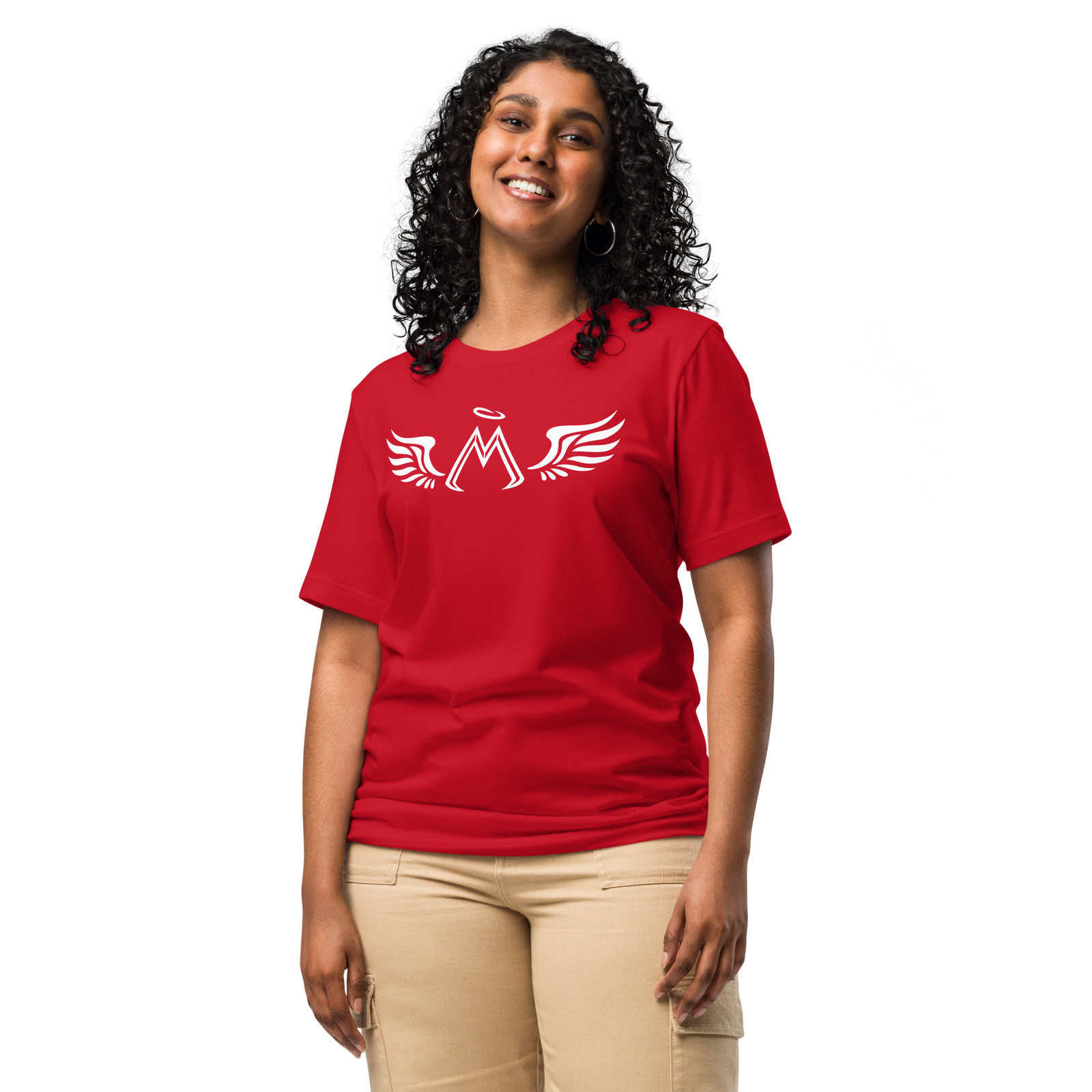 Red Unisex T-Shirt With White MM Iconic Logo