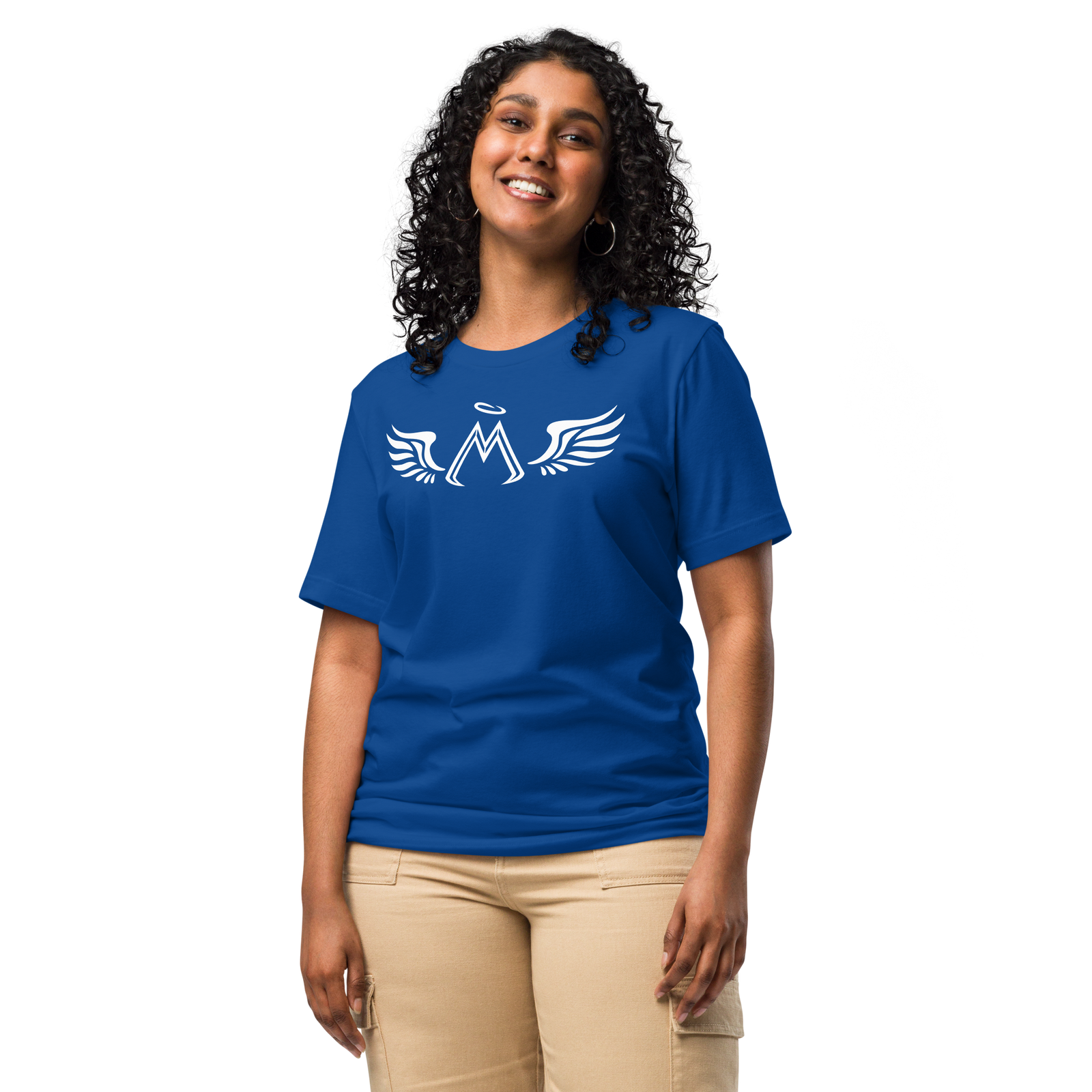 Blue Unisex T-Shirt With White MM Iconic Logo