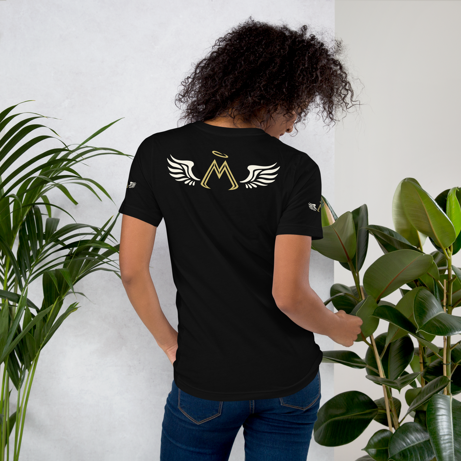 Unisex Black Limited Edition Short Sleeve T-Shirt With Classic MM Iconic Logos