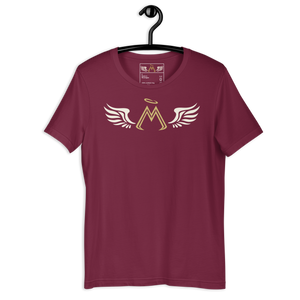 Maroon Unisex T-Shirt With Classic MM Iconic Logo