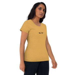 Mustard Unisex Tri-Blend Short Sleeve T-Shirt With Embroidered Black MM Iconic Logo