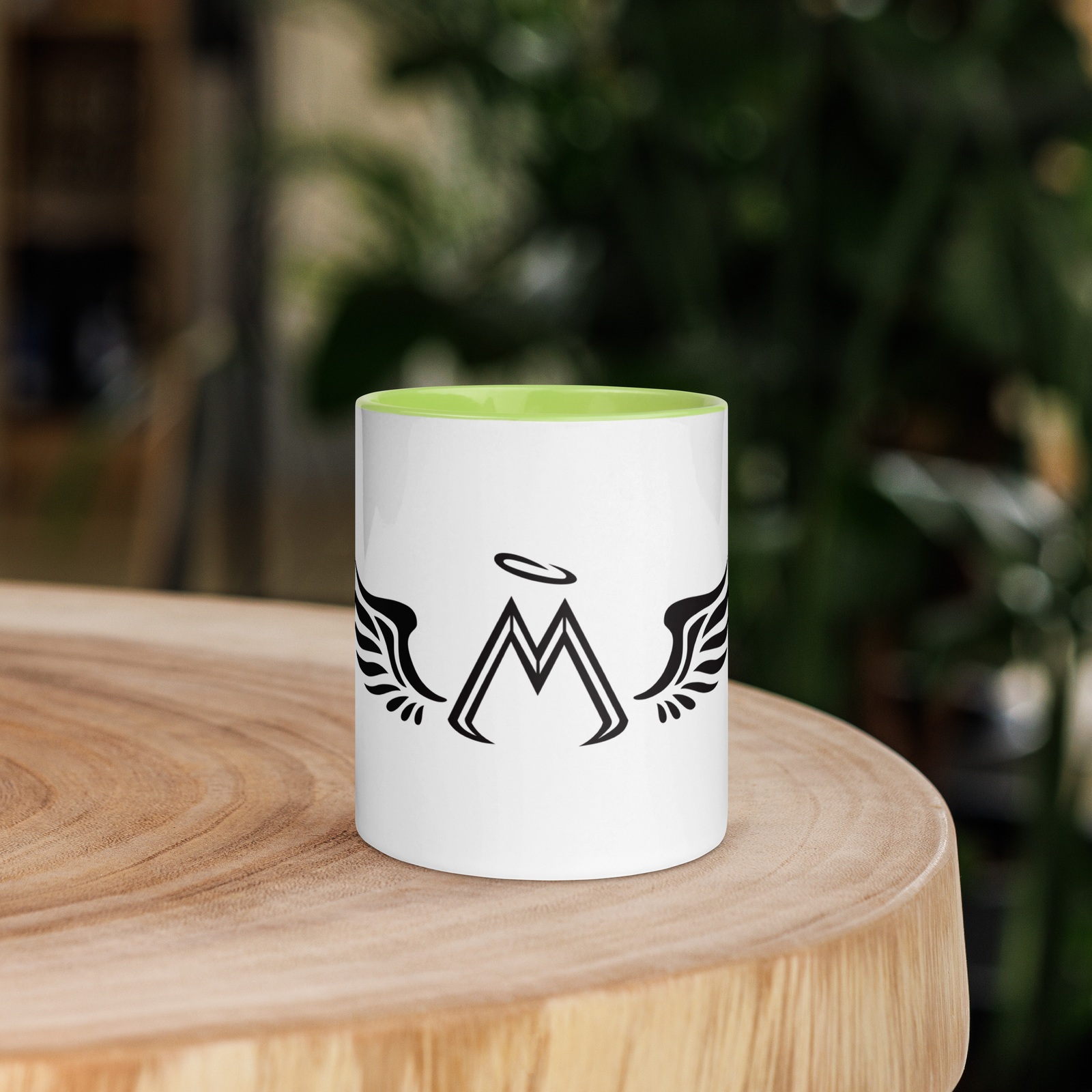 Green-White Mug With Black MM Iconic Logo
