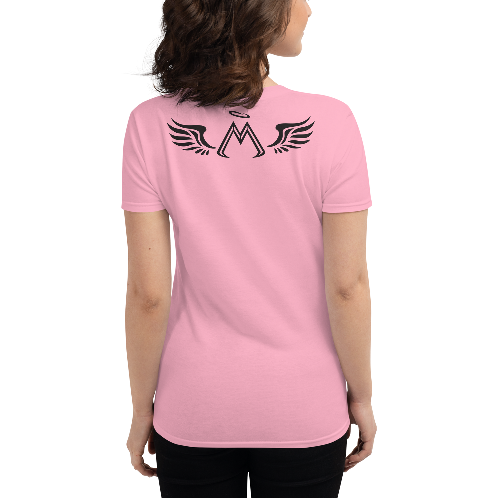 Pink Classic Fit T-Shirt With Embroidered Black MM Iconic Logo