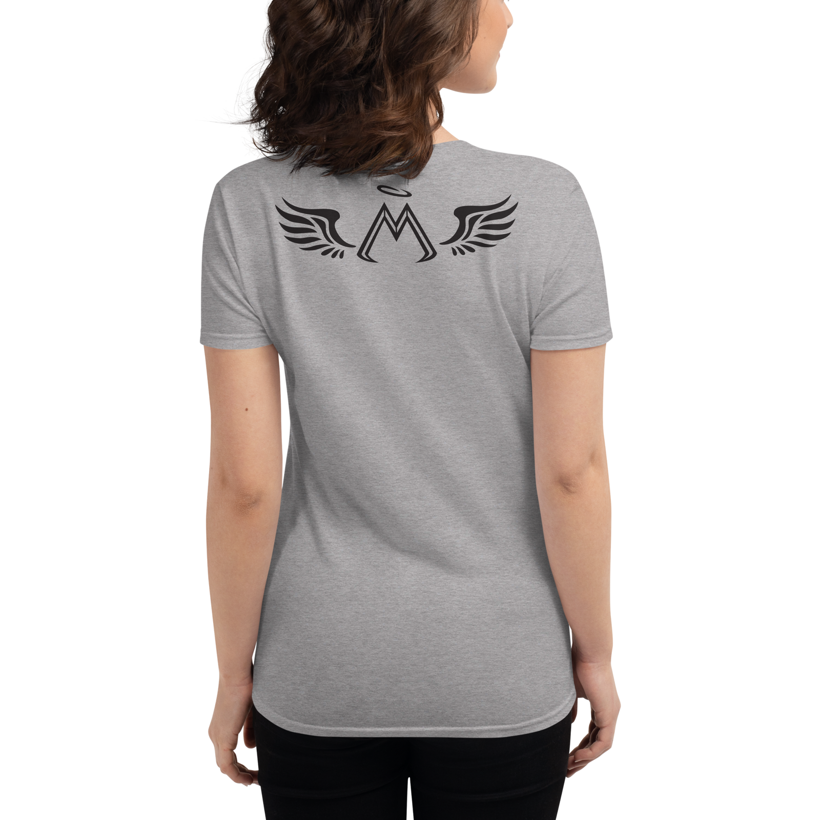 Heather Grey Classic Fit T-Shirt With Embroidered Black MM Iconic Logo
