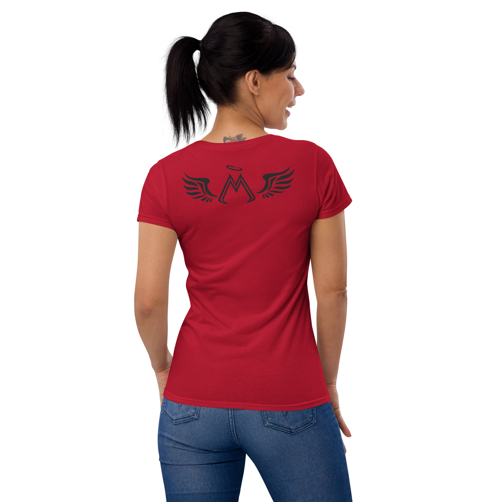 Red Classic Fit T-Shirt With Embroidered Black MM Iconic Logo