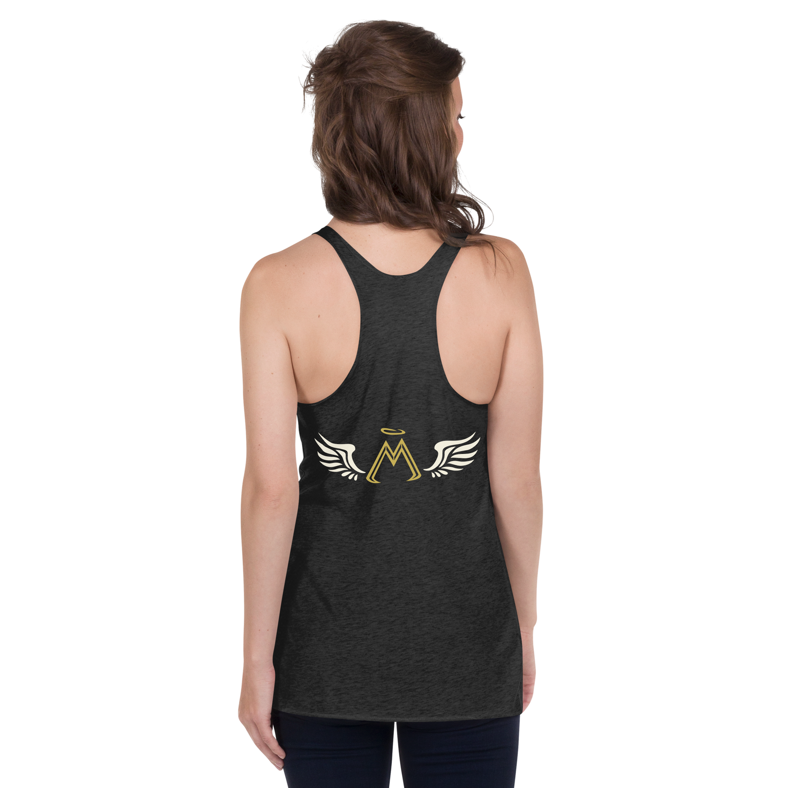 Black Racerback Tank With Classic MM Iconic Logo