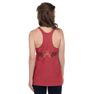Red Racerback Tank With Gold-Black MM Iconic Logo