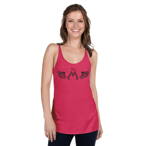Pink Racerback Tank With Black MM Iconic Logo