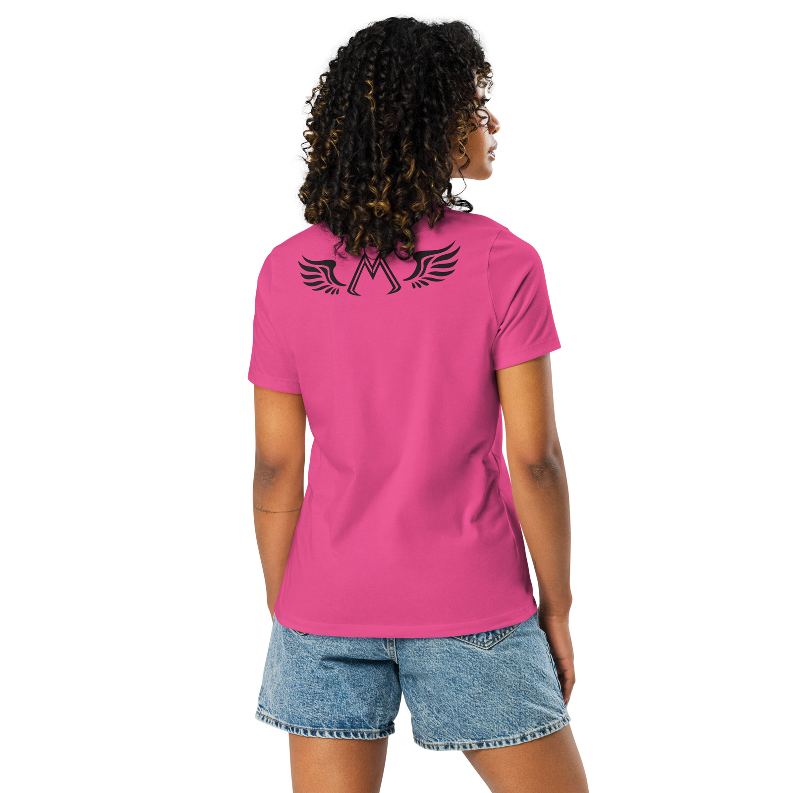 Berry Pink Relaxed T-Shirt With Black MM Iconic Logo