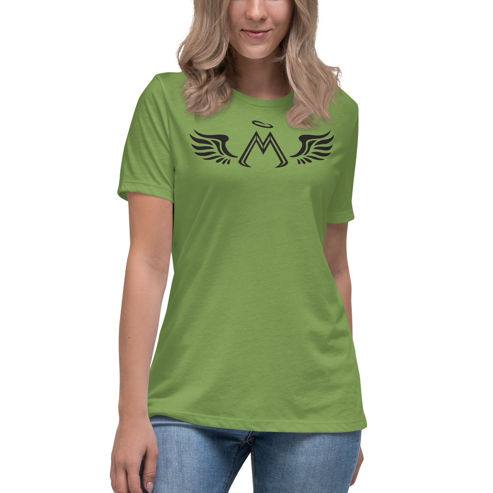 Leaf Green Relaxed T-Shirt With Black MM Iconic Logo