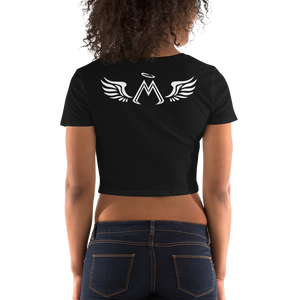 Black Crop Top With White MM Iconic Logo