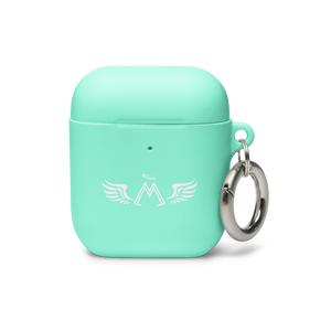 Mint Green AirPods Cases With White MM Iconic Logo