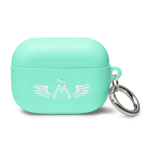 Mint Green AirPods Cases With White MM Iconic Logo