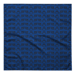 Blue Bandana With Duplicated Black MM Iconic Logo