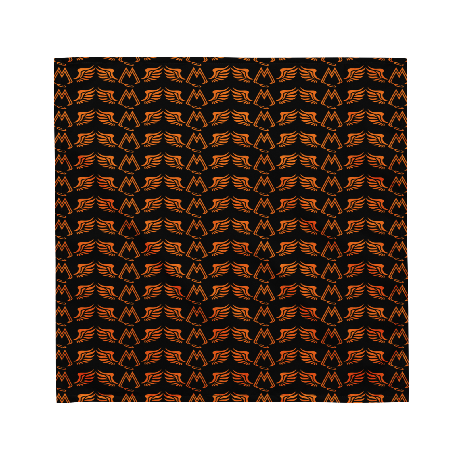 Black Bandana With Duplicated Orange MM Iconic Logo