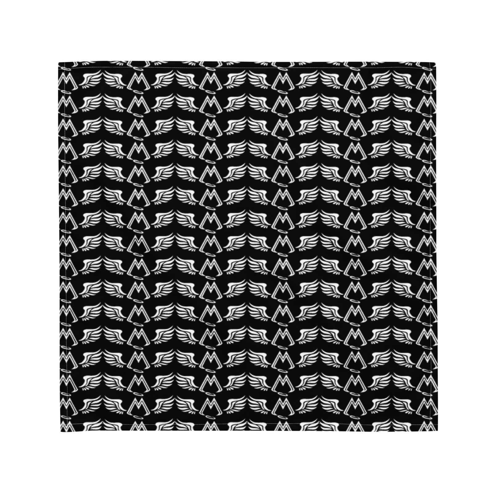 Black Bandana With Duplicated White MM Iconic Logo