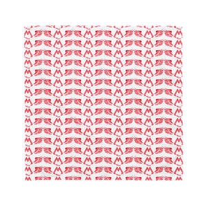White Bandana With Duplicated Red MM Iconic Logo
