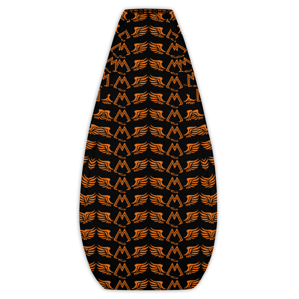 Black Bean Bag Chair Cover With Duplicated Orange MM Iconic Logo