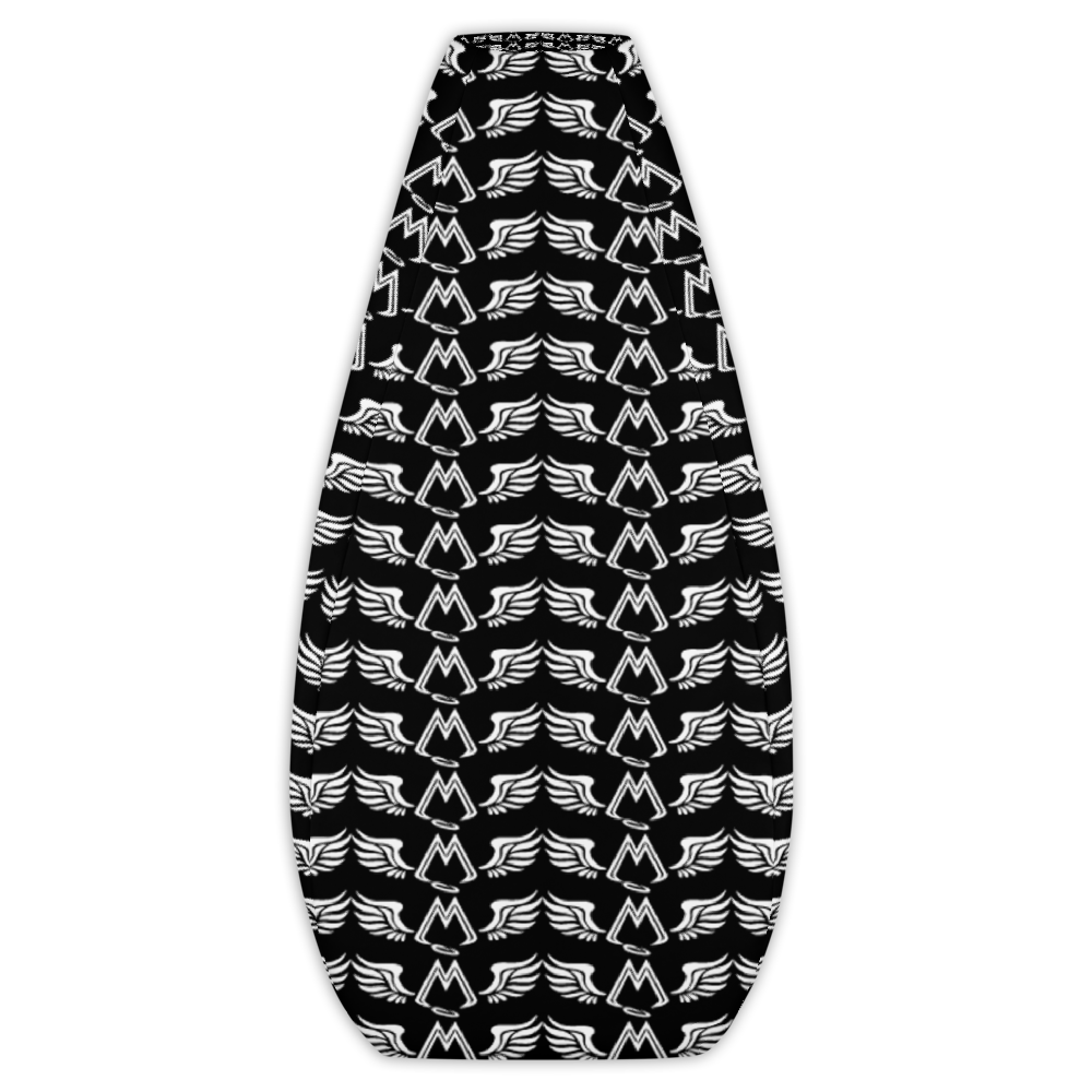 Black Bean Bag Chair Cover With Duplicated White MM Iconic Logo