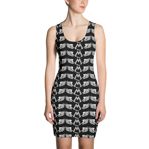 Black Dress With Duplicated White MM Iconic Logo