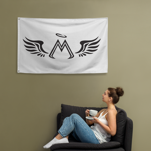 White Flag With Black MM Iconic Logo