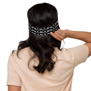 Black Headband With Duplicated White MM Iconic Logo