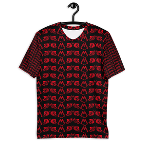 Black Men's T-Shirt With Duplicated Red MM Iconic Logo