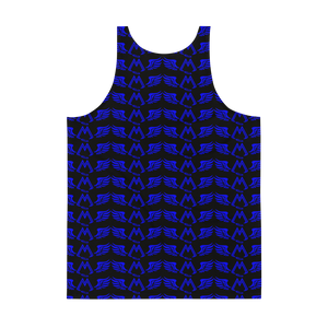 Black Tank Top With Duplicated Blue MM Iconic Logo